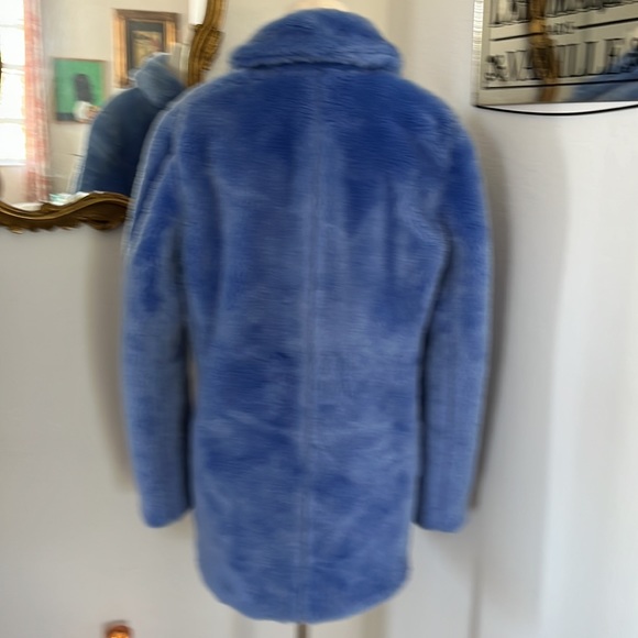 Gorgeous J. Crew Fuzzy Blue Coat NWT - Picture 4 of 6